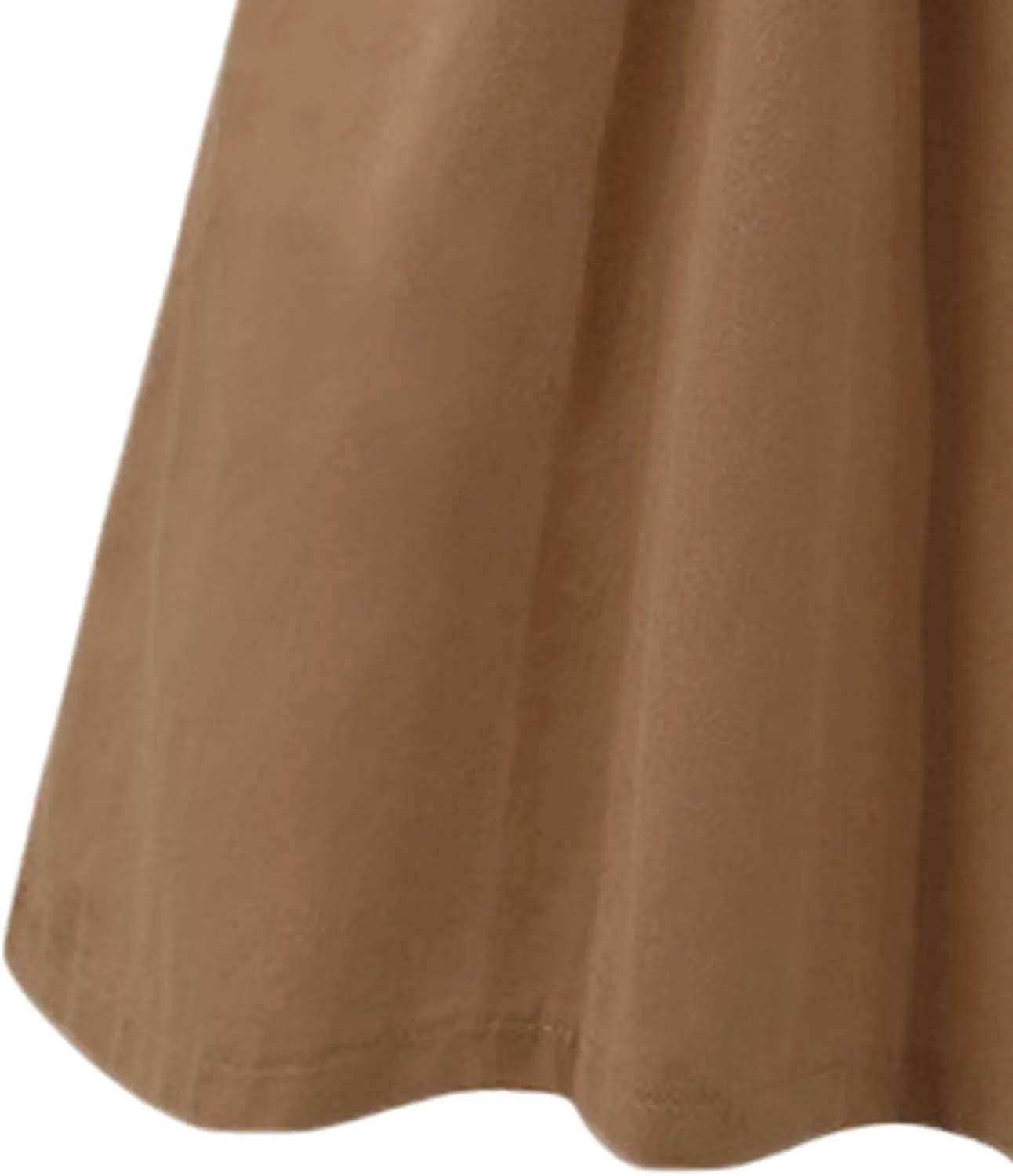SOMTHRON Women's Casual Belted Button Down Midi Skirts High Waist A Line Knee Length Pleated Skirt