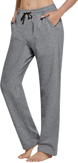 SPECIALMAGIC Women Yoga Sweatpants Pajama Wide Leg Cotton Drawstring Lounge Pants Leisure