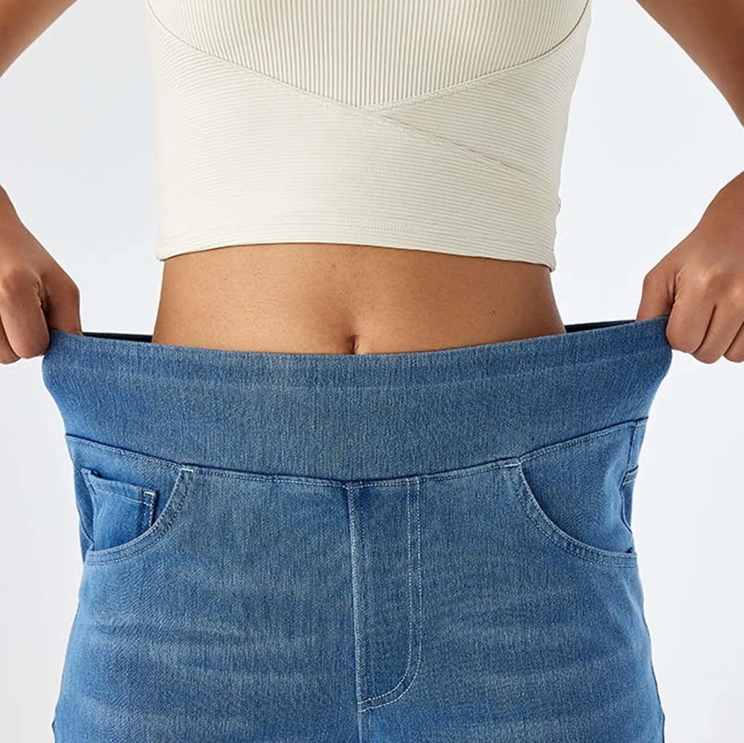 Sweatpant Jeans for Women High Waisted Wide Leg Tummy Control Pants Straight Trendy Summer 2025 Palazzo Y2k Trousers