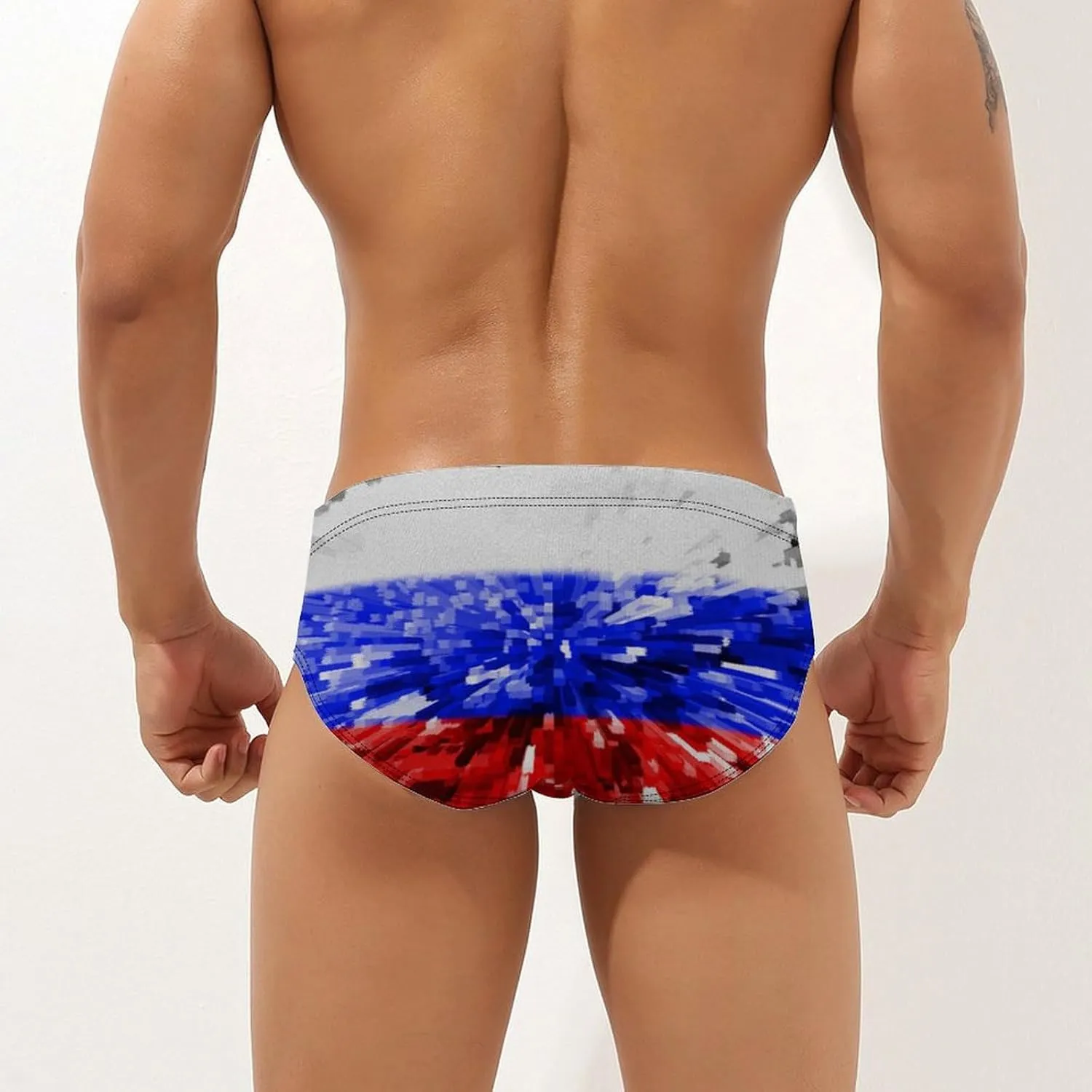 TAIZIYEAH American Flag Men's Swimwear Pants Swimming Trunk Board Shorts Swimsuits Pool