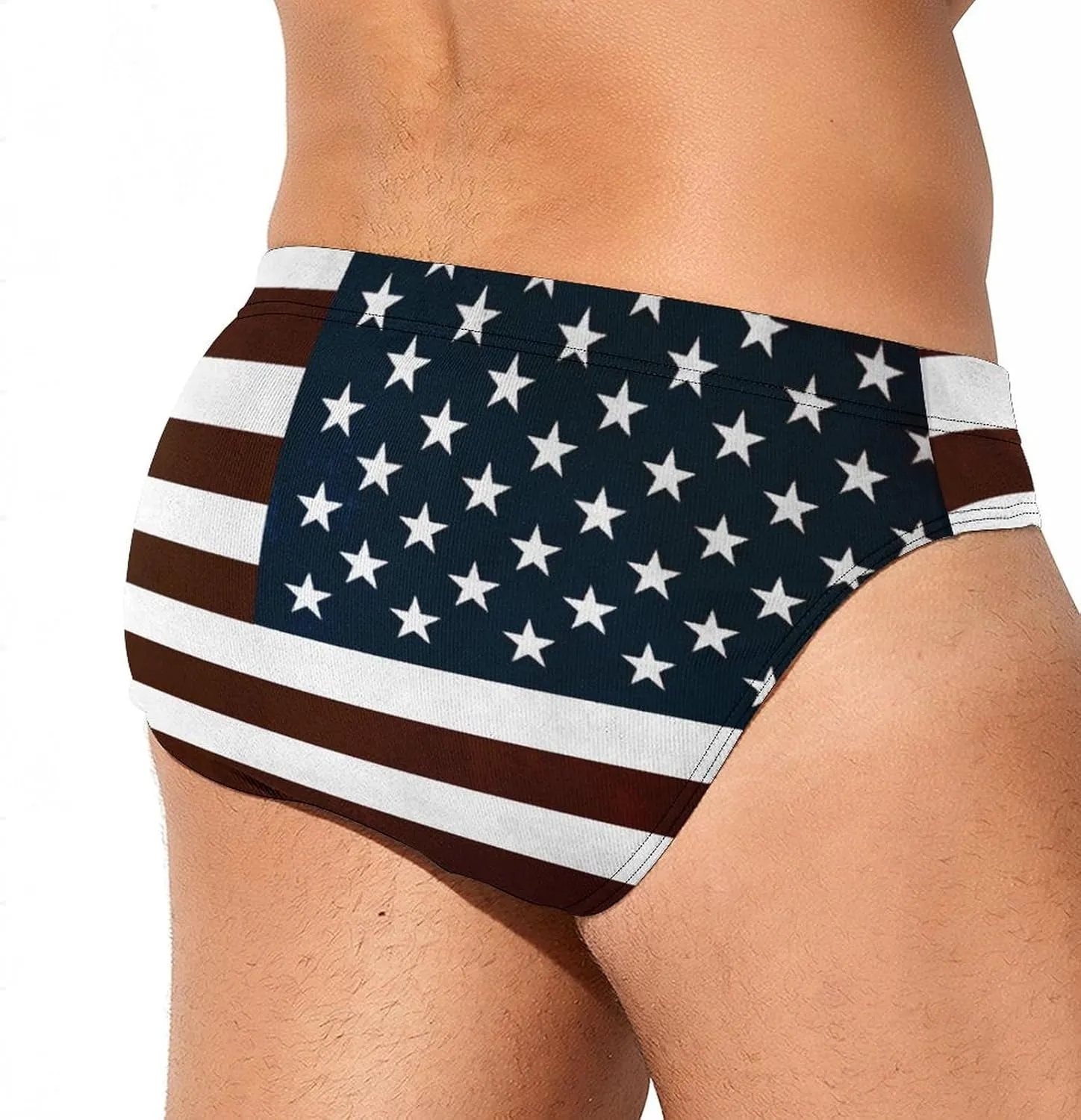 TAIZIYEAH American Flag Men's Swimwear Pants Swimming Trunk Board Shorts Swimsuits Pool