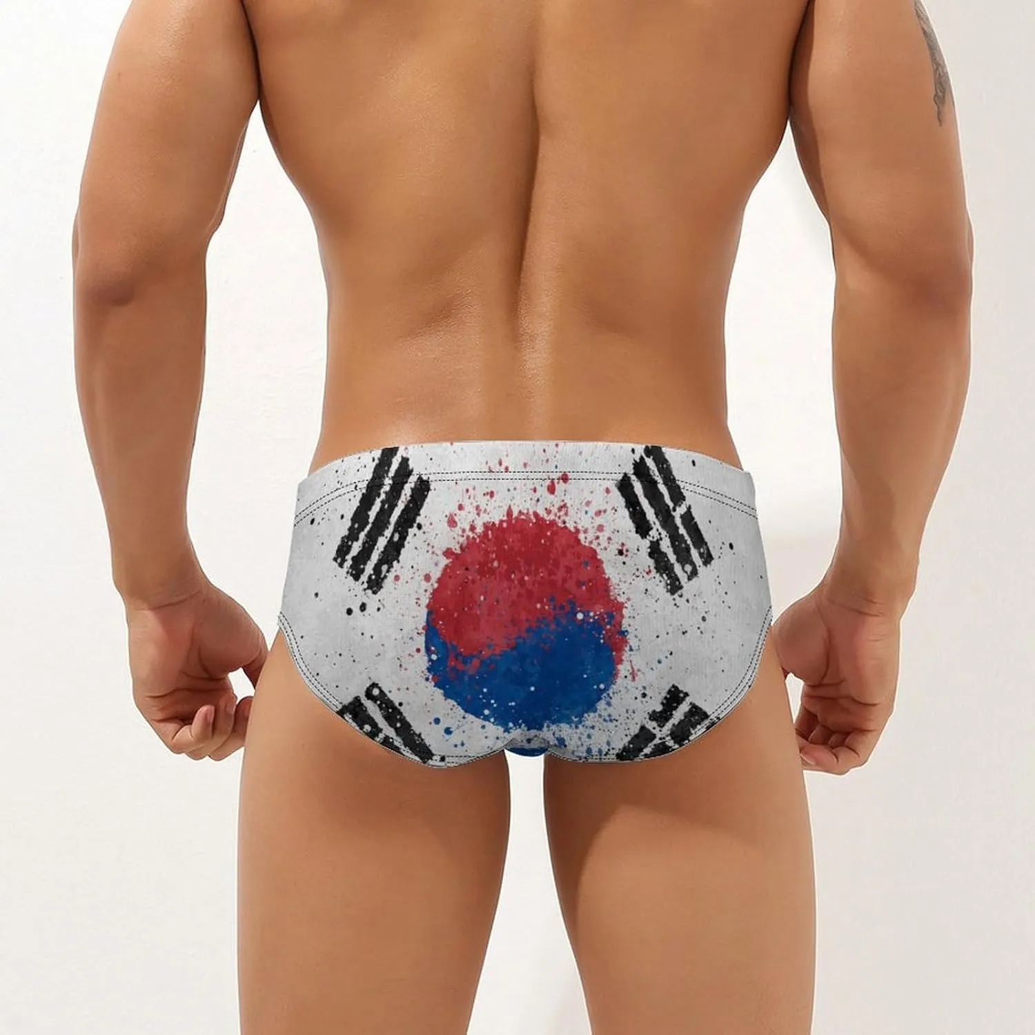 TAIZIYEAH American Flag Men's Swimwear Pants Swimming Trunk Board Shorts Swimsuits Pool