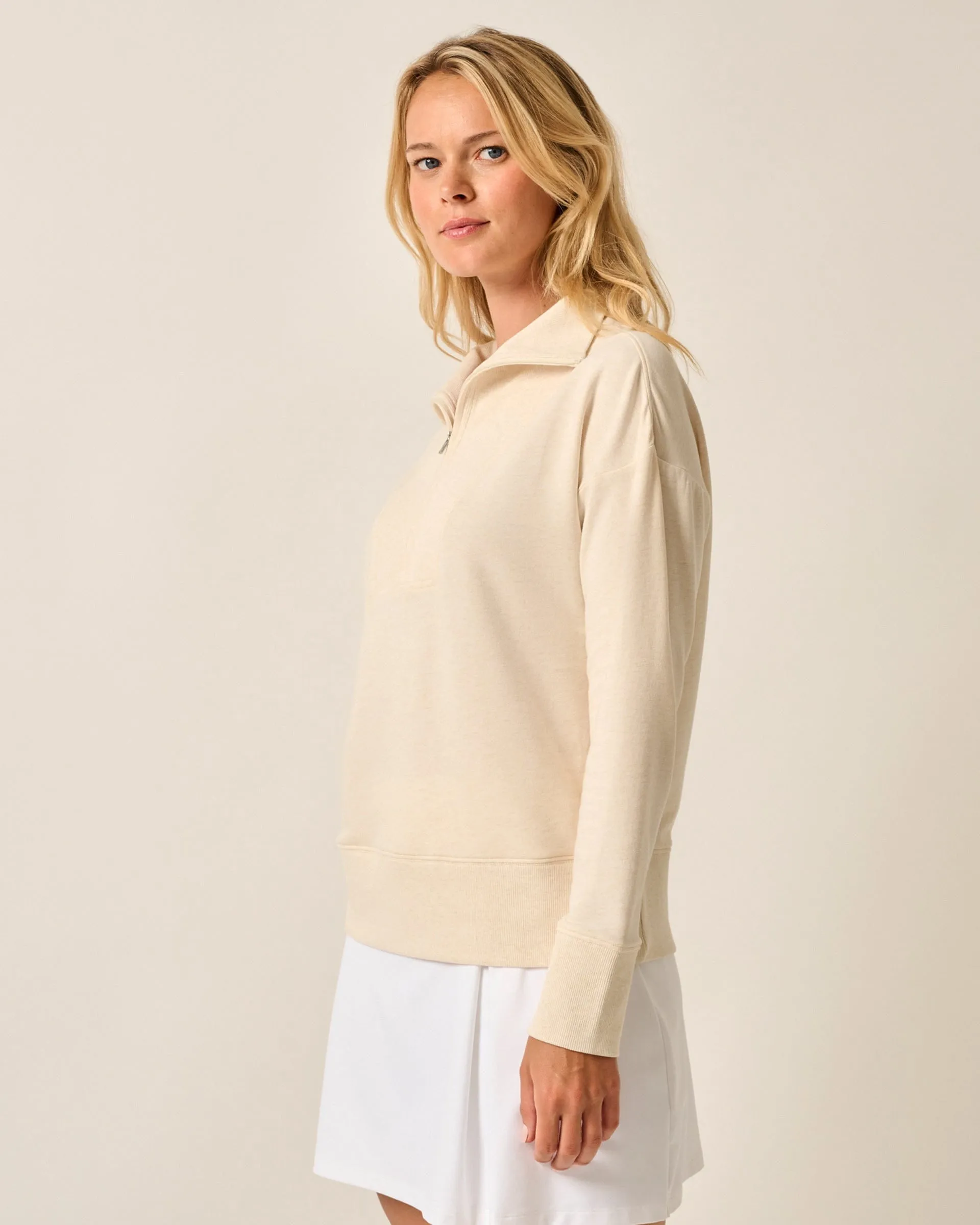 Taylor Drop Shoulder Cotton 1/4 Zip