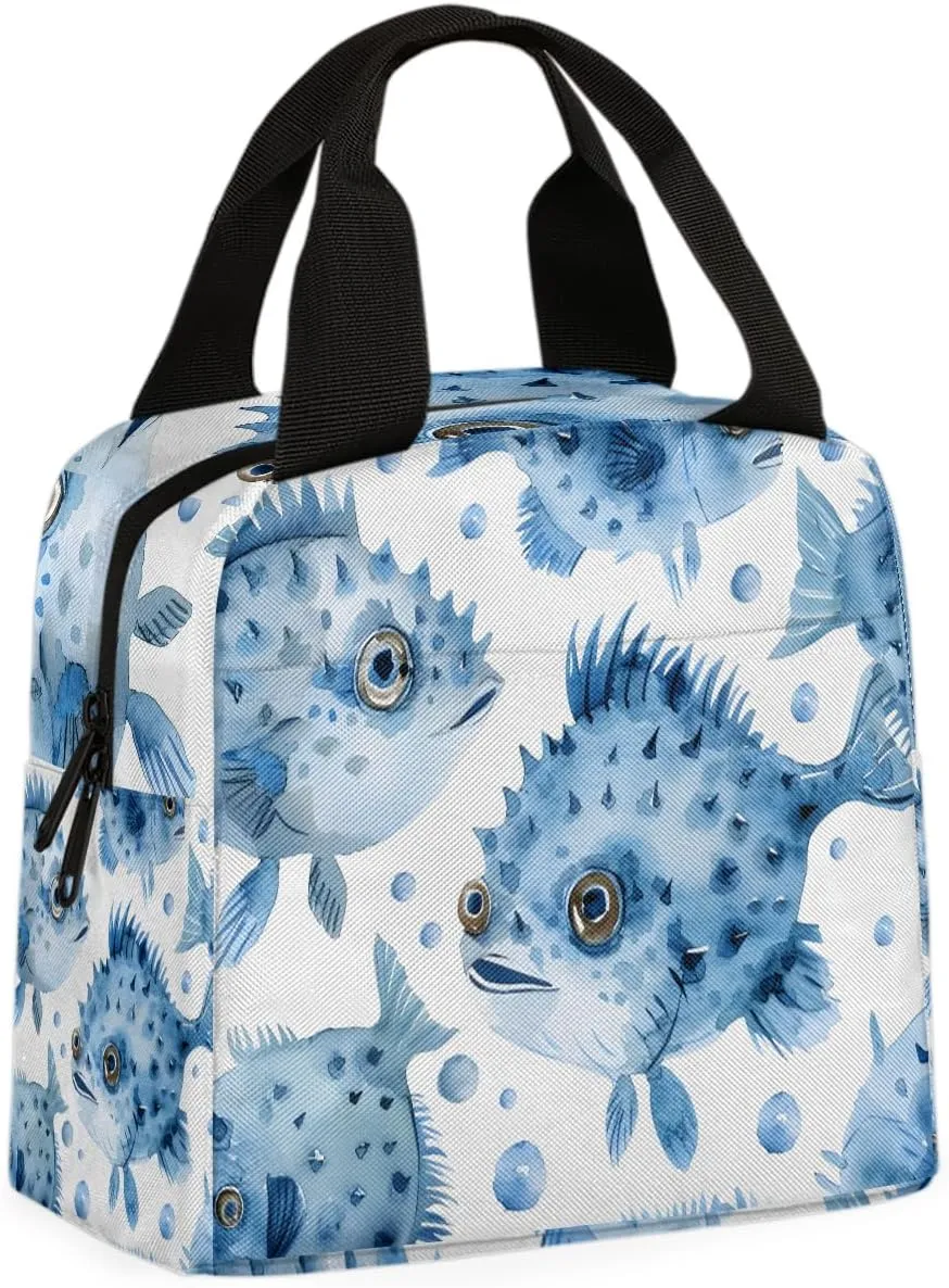 Thorn Fish Lunch Bag Clown Fish Tote Lunch Bag Reusable Lunch Box Leakproof Cooler Bag