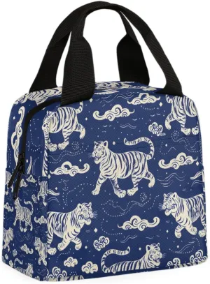 Tiger animals Lunch Bag Animal Tiger Tote Lunch Bag Reusable Lunch Box Leakproof Cooler Bag