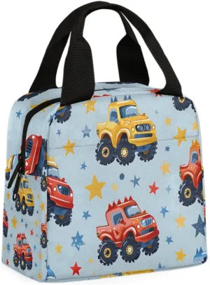 Toy Car Lunch Bag Toy Truck Tote Lunch Bag Reusable Lunch Box Leakproof Cooler Bag