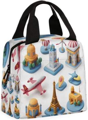 Vacation Toys Lunch Bag Vacation Tote Lunch Bag Reusable Lunch Box Leakproof Cooler Bag