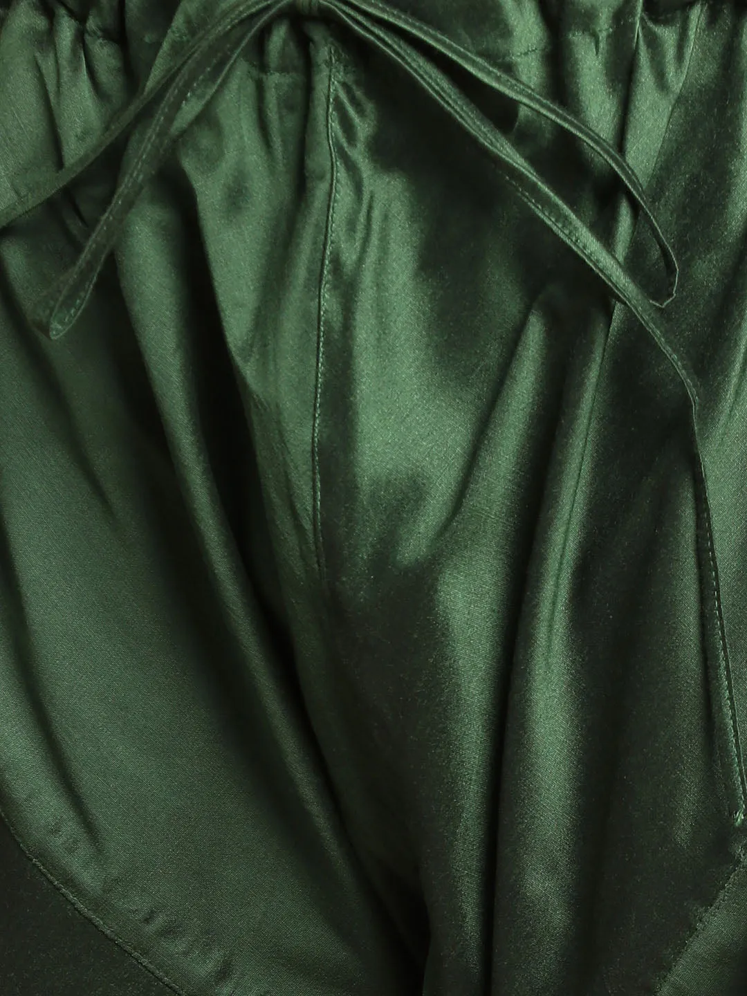 VASTRAMAY Green Silk Blazer with Viscose Kurta