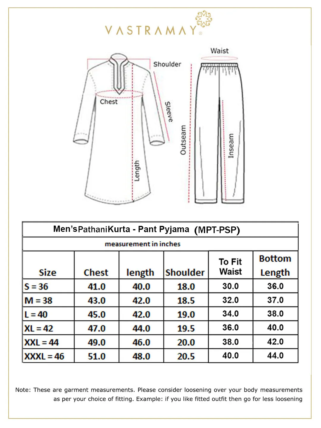 VASTRAMAY Rust Pathani Suit With White Pant