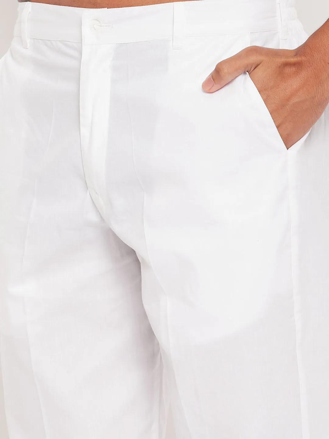 VASTRAMAY Rust Pathani Suit With White Pant