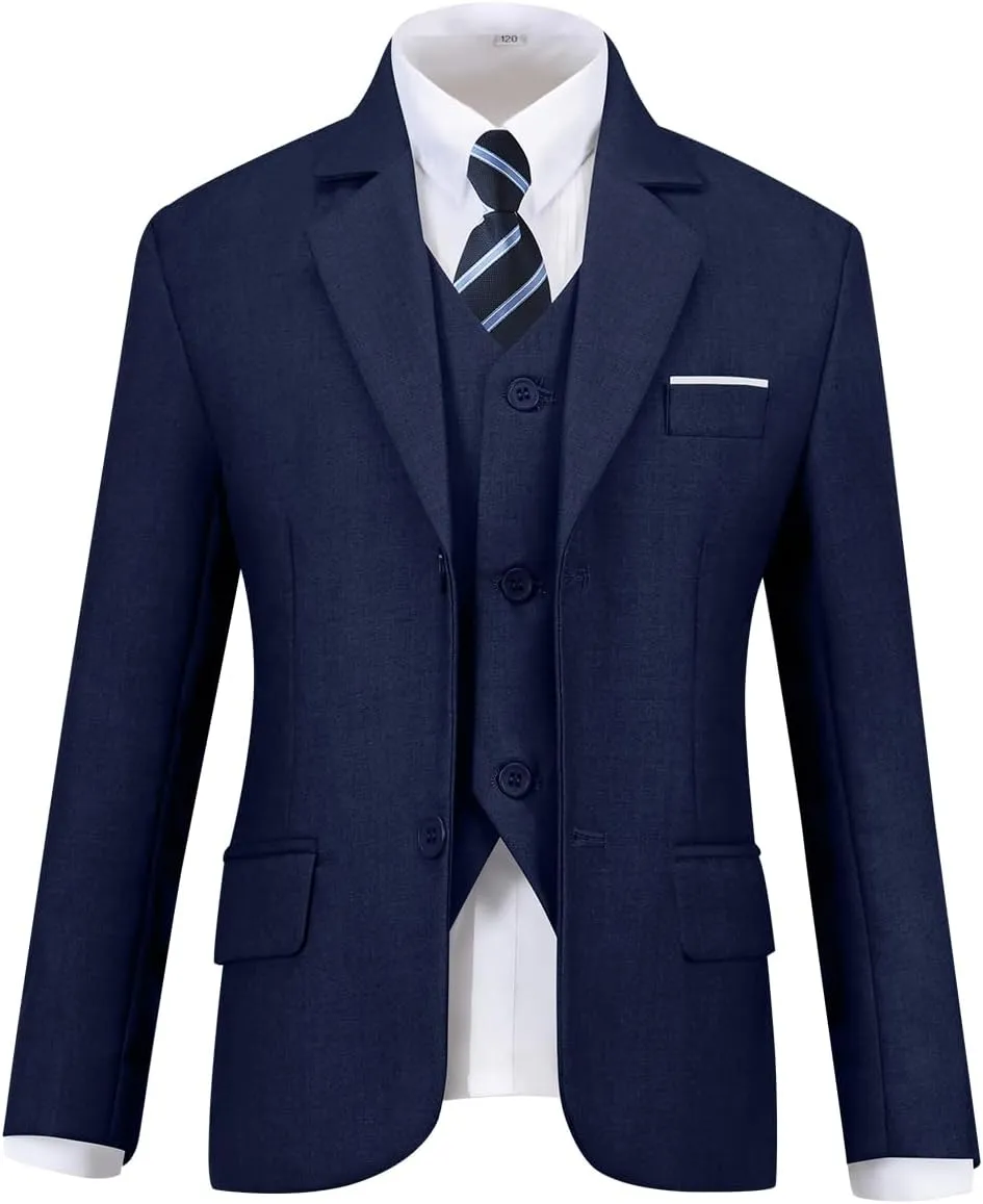 Visaccy Boys Suits Slim Fit Dress Clothes Ring Bearer Outfit