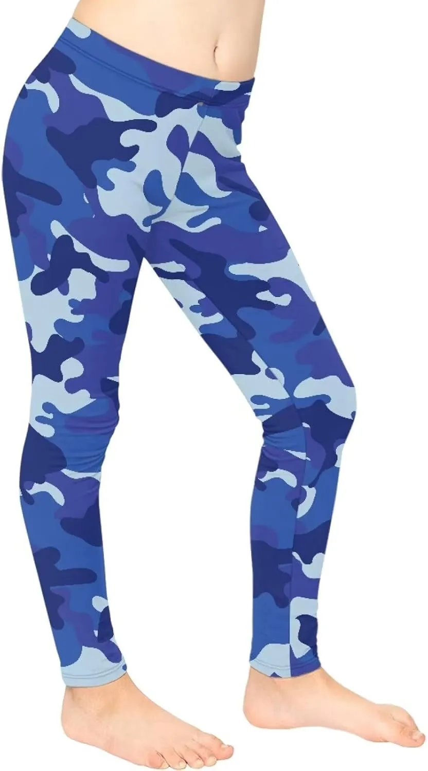 Wanyint Novelty Girls' Yoga Leggings Pants Full Length Athletic Trousers High Waist Tummy Control
