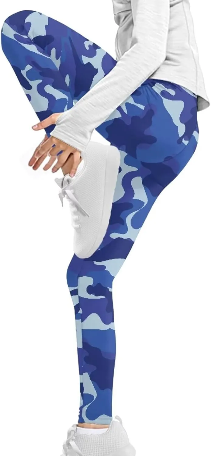 Wanyint Novelty Girls' Yoga Leggings Pants Full Length Athletic Trousers High Waist Tummy Control