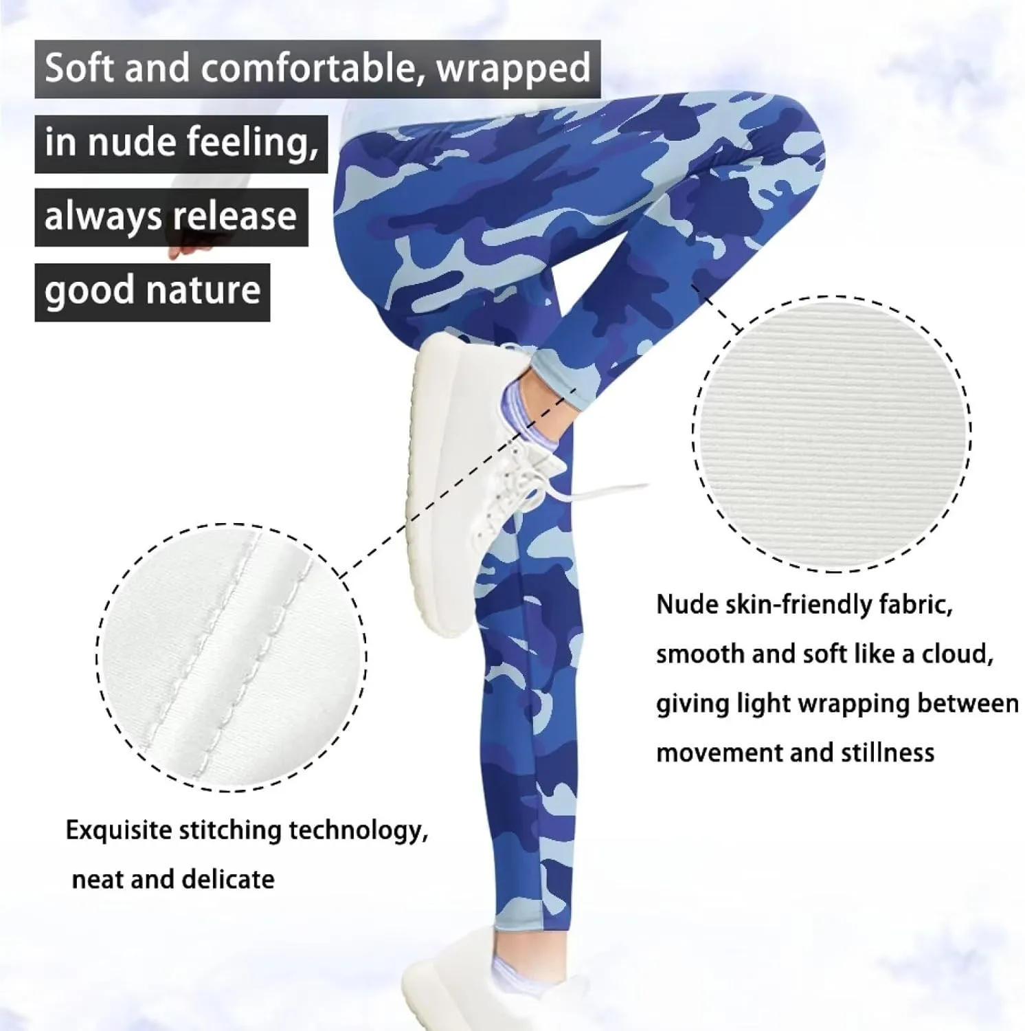Wanyint Novelty Girls' Yoga Leggings Pants Full Length Athletic Trousers High Waist Tummy Control