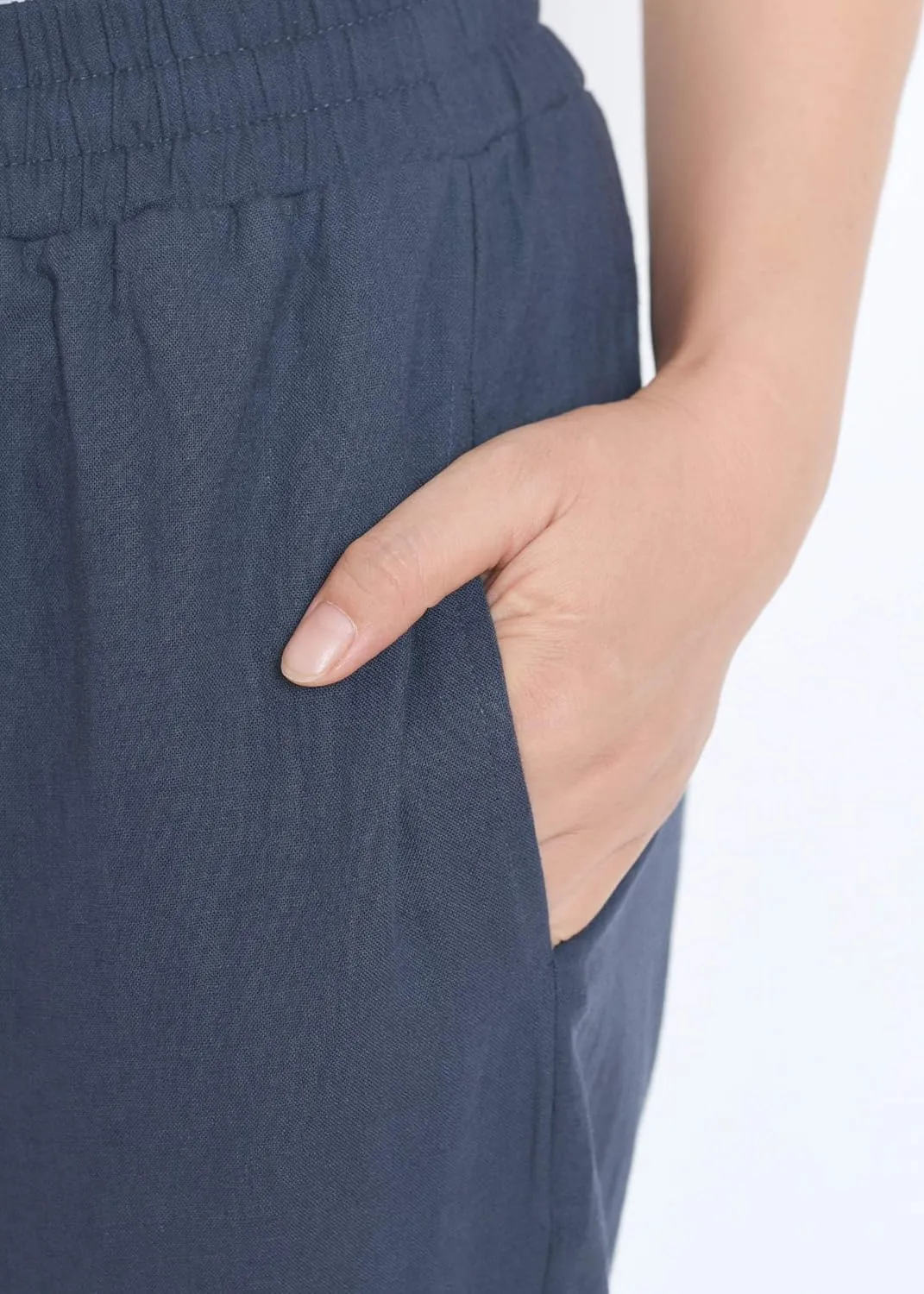 Weintee Women's Wide Leg Linen Pants with Pockets