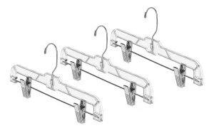 Whitmor Crystal Skirt/Slack Hangers S/3