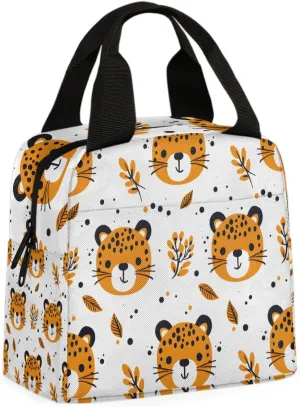 Wildlife Tiger Lunch Bag Tiger Tote Lunch Bag Reusable Lunch Box Leakproof Cooler Bag