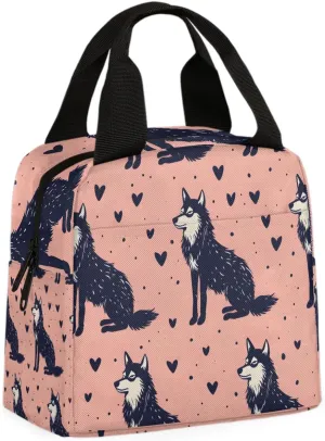 Wolf Cub Lunch Bag Animals Wolves Tote Lunch Bag Reusable Lunch Box Leakproof Cooler Bag