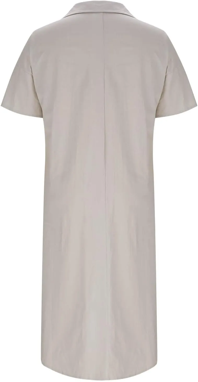 Women Plus Size Button Down Shirt Dresses with Pockets Summer Casual Loose 3/4 Sleeve Midi Dress Cover Up Sundress