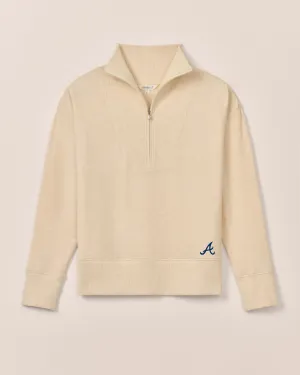Women's Atlanta Braves Taylor Drop Shoulder Cotton 1/4 Zip