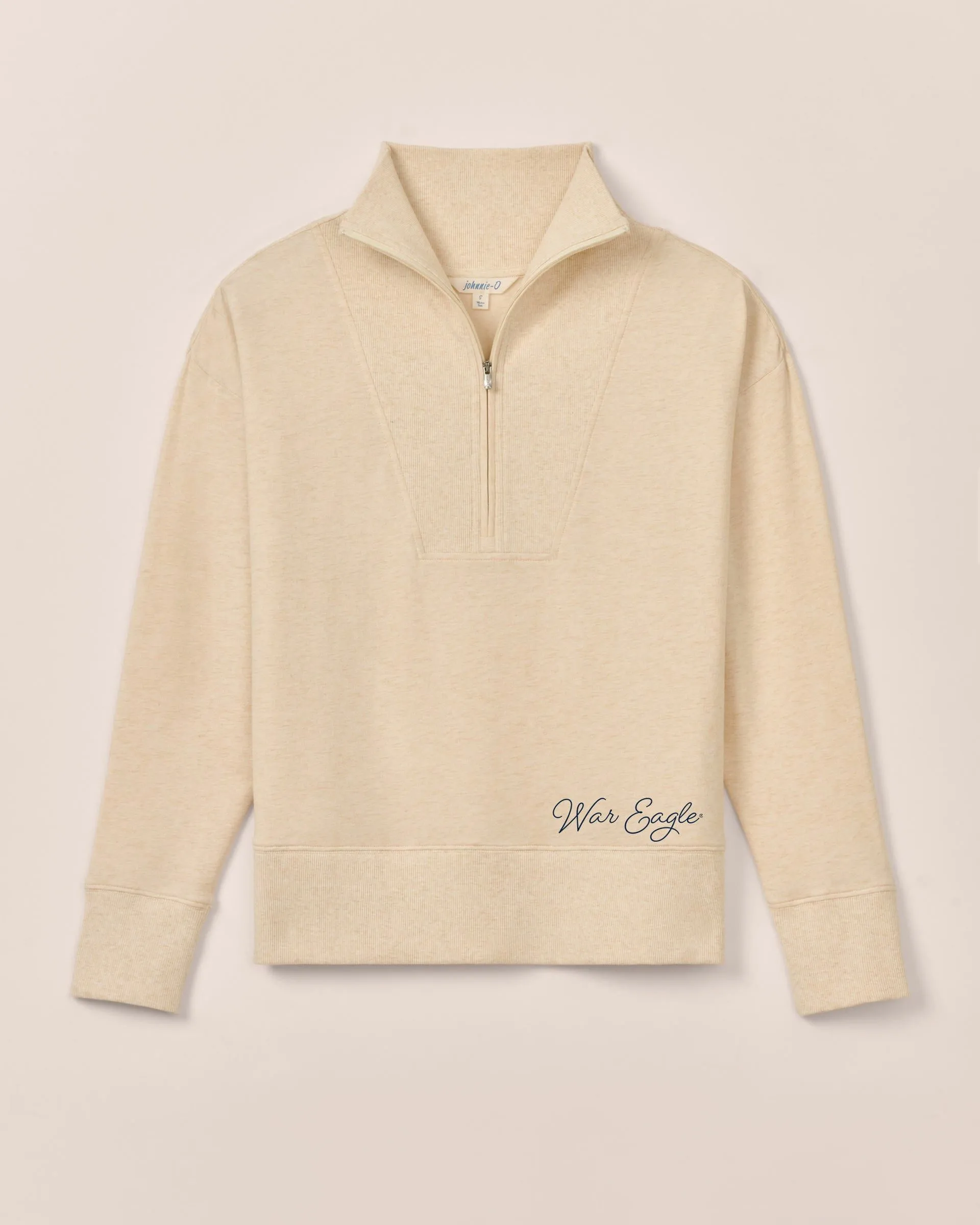 Women's Auburn Taylor Drop Shoulder Cotton 1/4 Zip - War Eagle Logo