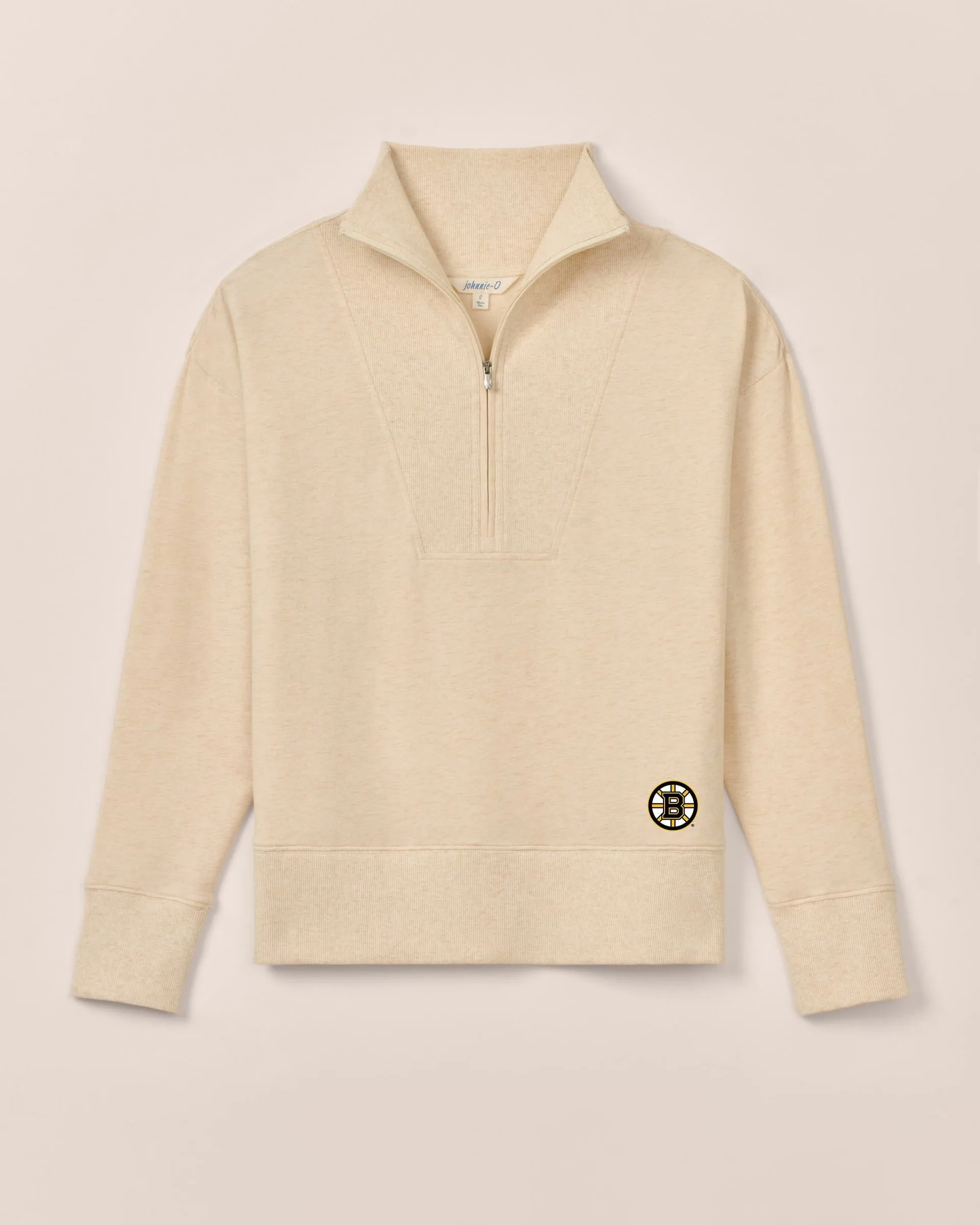 Women's Boston Bruins Taylor Drop Shoulder Cotton 1/4 Zip