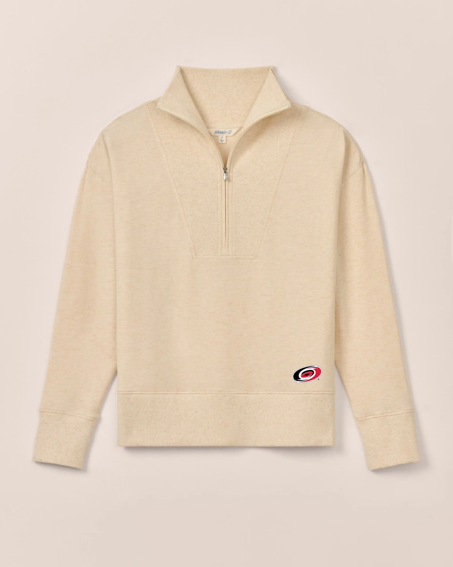 Women's Carolina Hurricanes Taylor Drop Shoulder Cotton 1/4 Zip