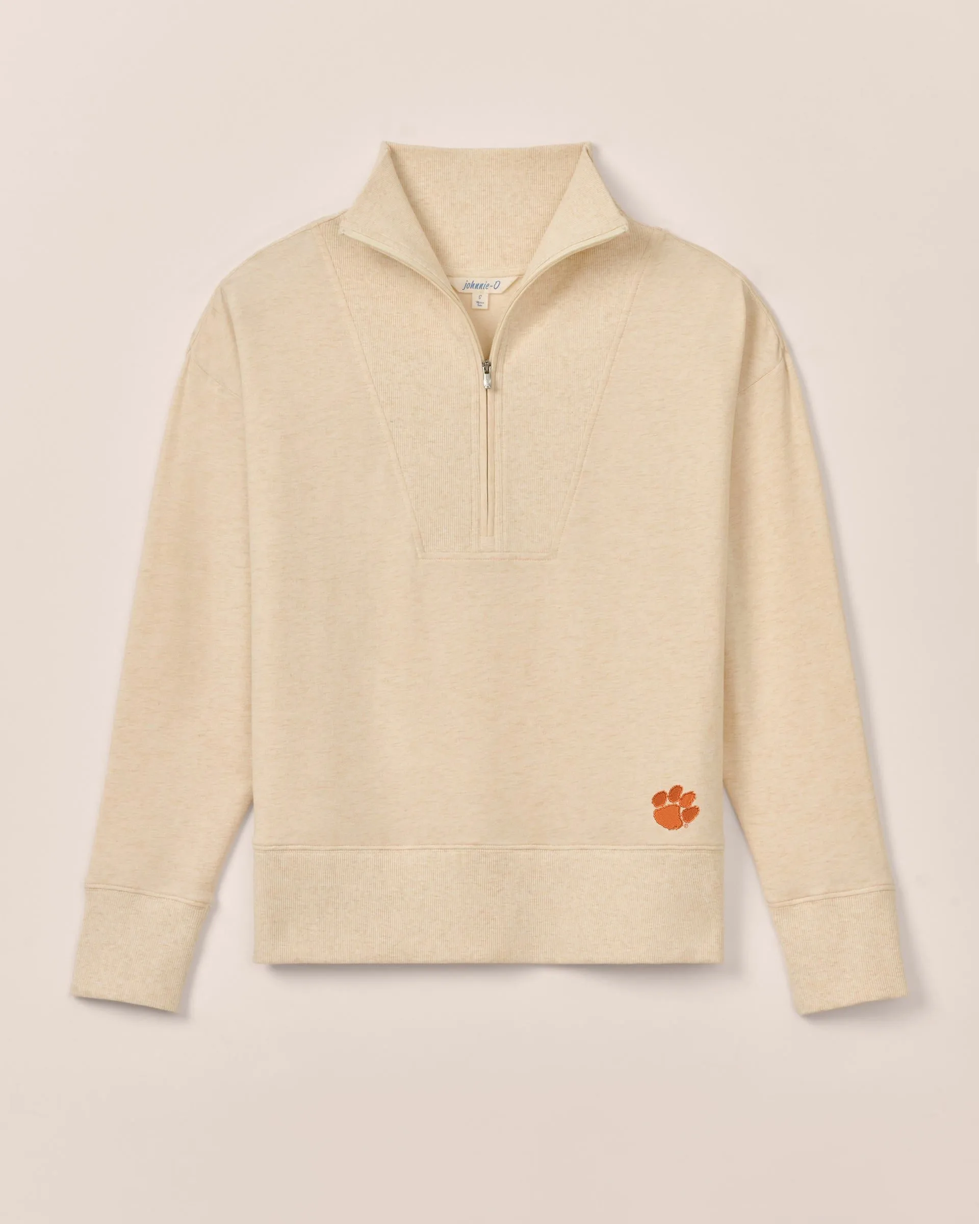 Women's Clemson Taylor Drop Shoulder Cotton 1/4 Zip