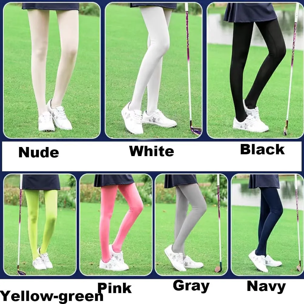 Women's Cool Ice Silk UV Protection Golf Pants Sport Leggings