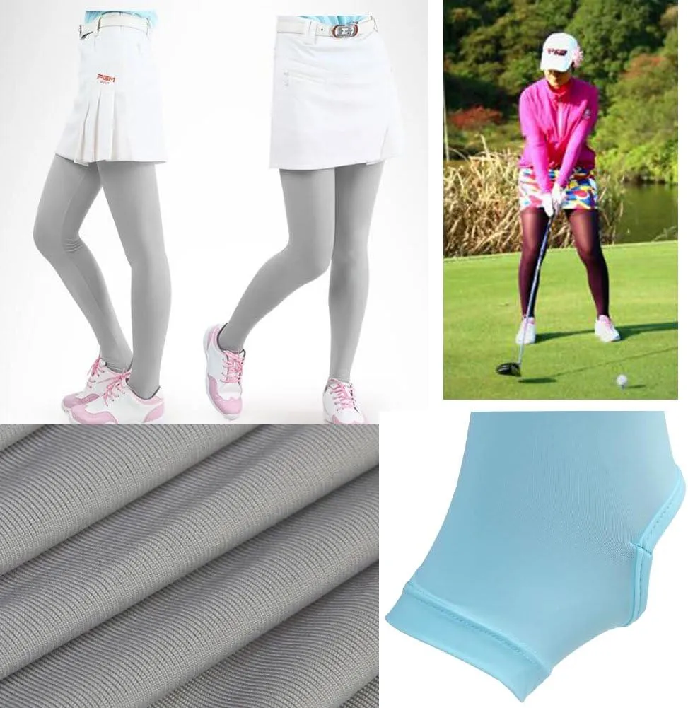 Women's Cool Ice Silk UV Protection Golf Pants Sport Leggings
