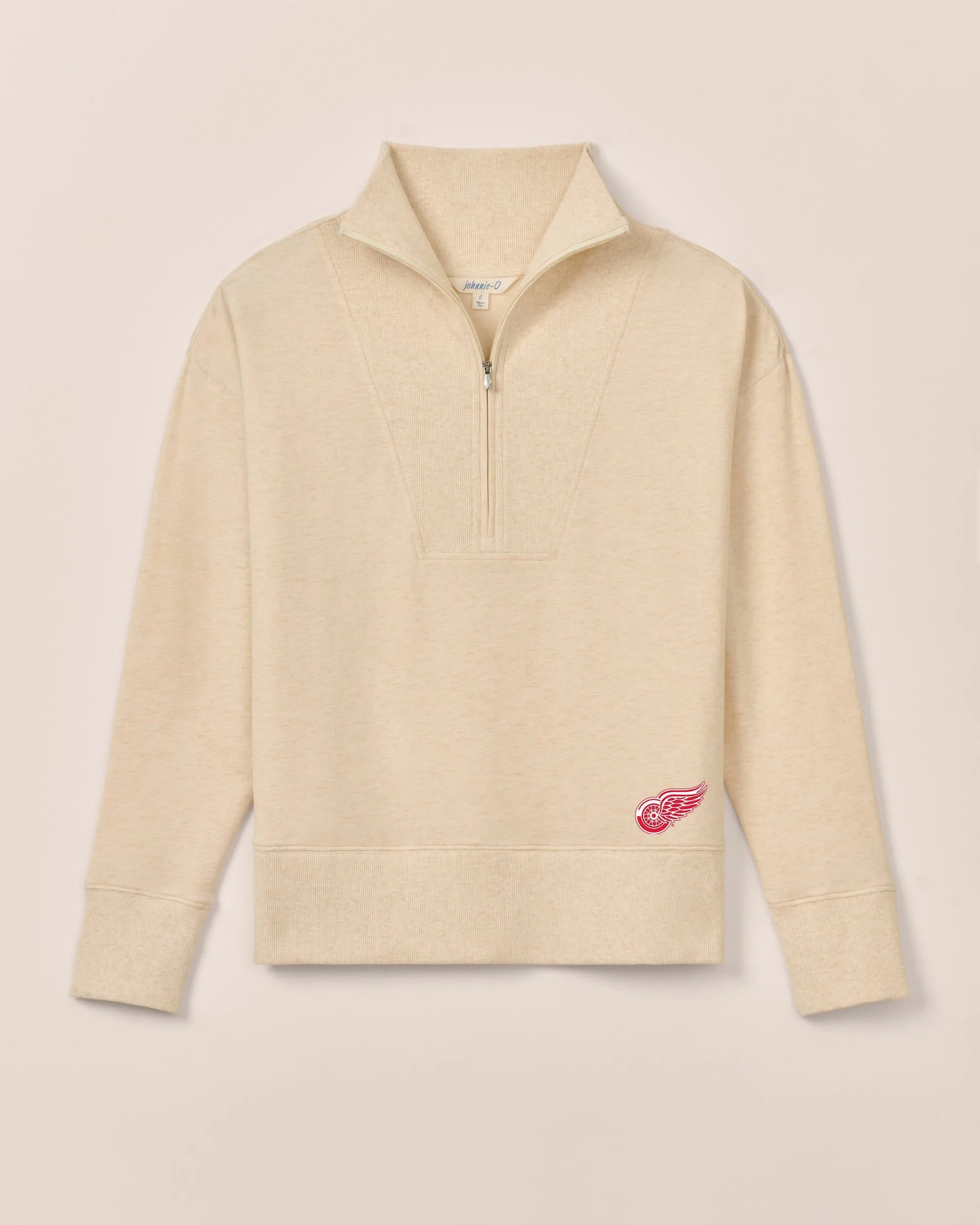 Women's Detroit Redwings Taylor Drop Shoulder Cotton 1/4 Zip