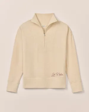 Women's Florida State Taylor Drop Shoulder Cotton 1/4 Zip - Go 'Noles Logo