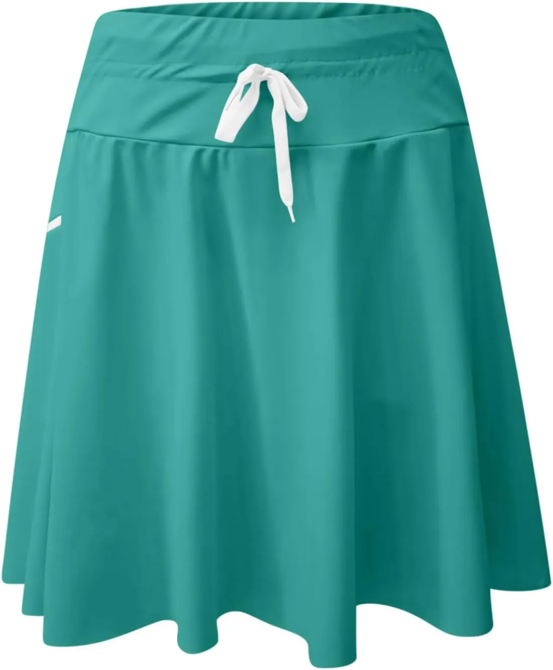 Women's High Waisted 15'' Swim Skirt Boxer Liner Quick Dry Bathing Suit Tankini Swimsuit Bottoms with Zipper Pocket