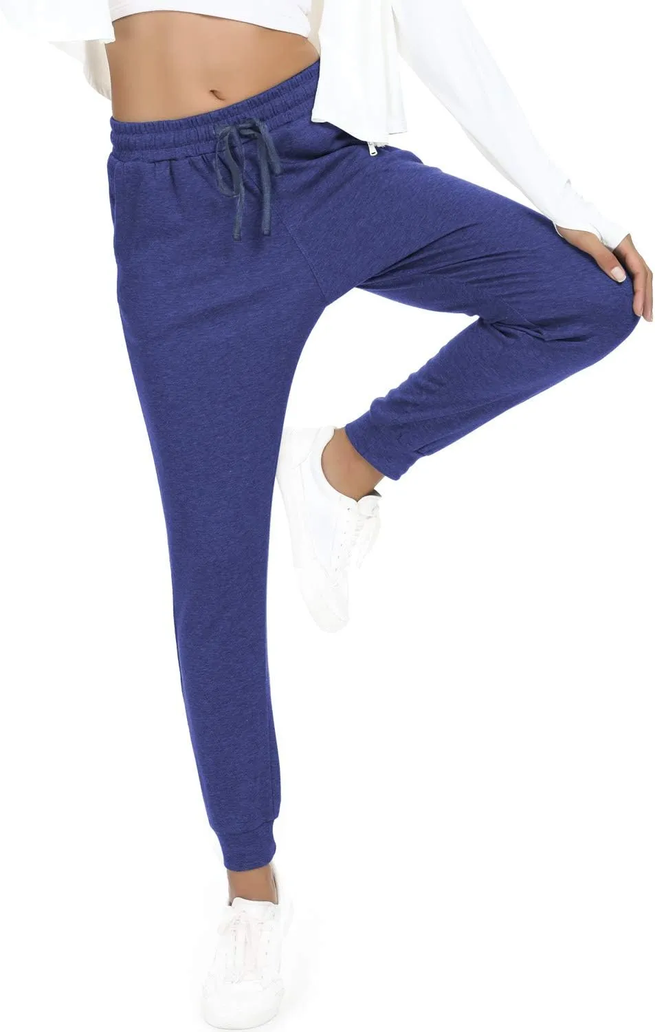 Women's Joggers Pants Active Sweatpants Cotton Tapered Workout Yoga Lounge Track Pants with Pockets