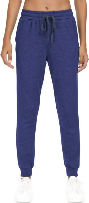 Women's Joggers Pants Active Sweatpants Cotton Tapered Workout Yoga Lounge Track Pants with Pockets