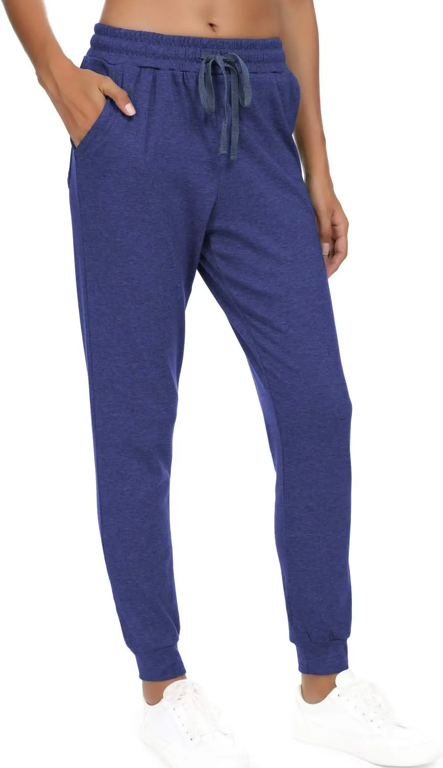 Women's Joggers Pants Active Sweatpants Cotton Tapered Workout Yoga Lounge Track Pants with Pockets