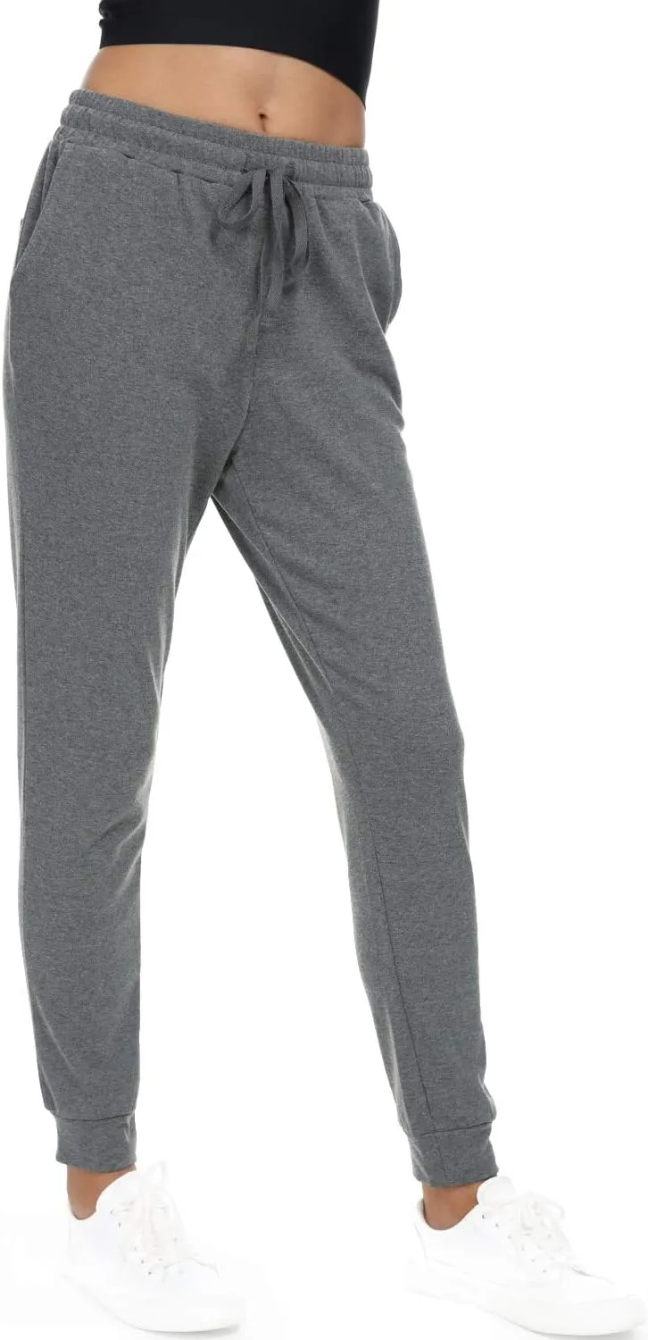 Women's Joggers Pants Active Sweatpants Cotton Tapered Workout Yoga Lounge Track Pants with Pockets