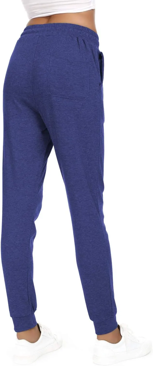 Women's Joggers Pants Active Sweatpants Cotton Tapered Workout Yoga Lounge Track Pants with Pockets
