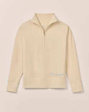 Women's North Carolina Taylor Drop Shoulder Cotton 1/4 Zip - Tar Heels Script Logo