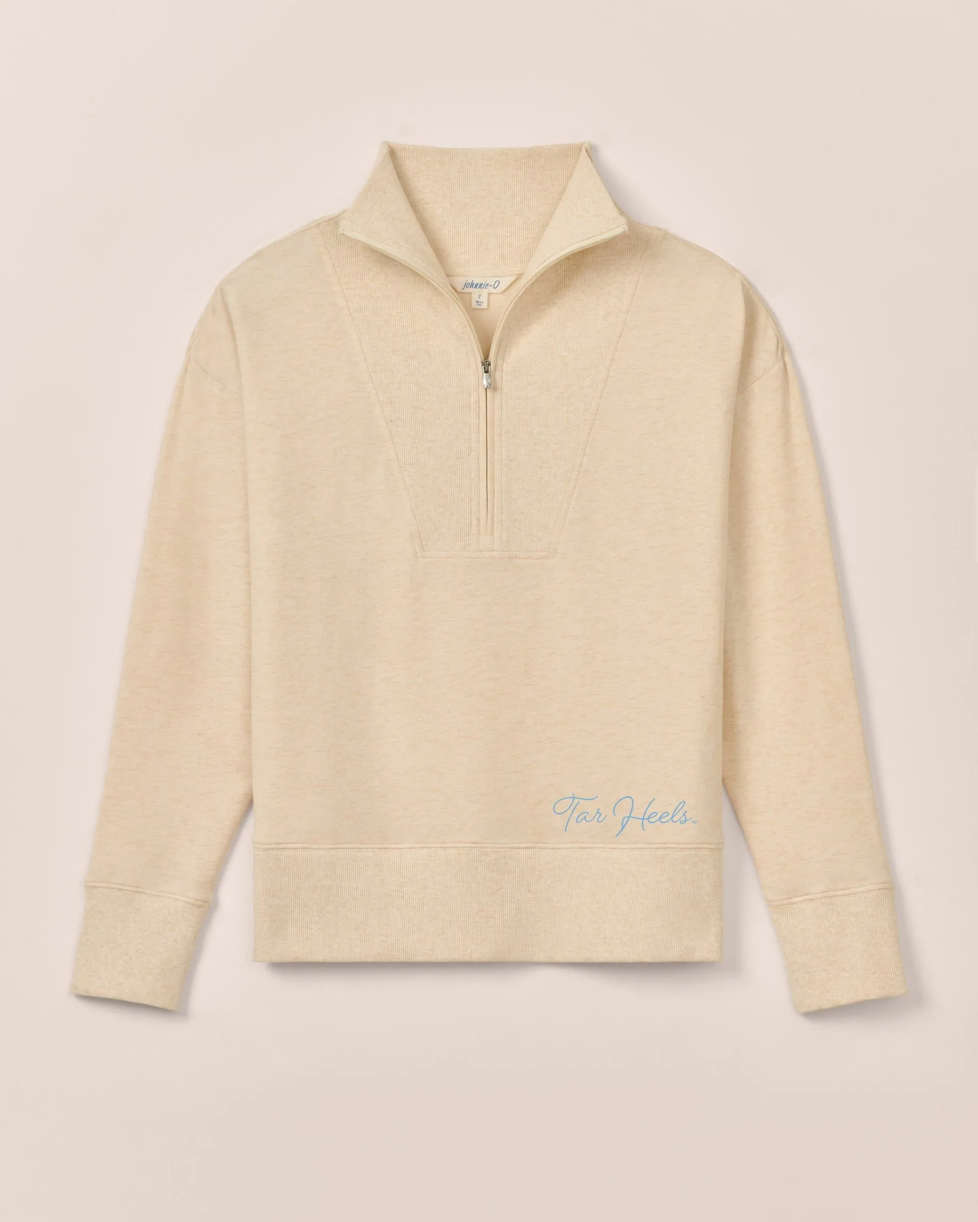 Women's North Carolina Taylor Drop Shoulder Cotton 1/4 Zip - Tar Heels Script Logo