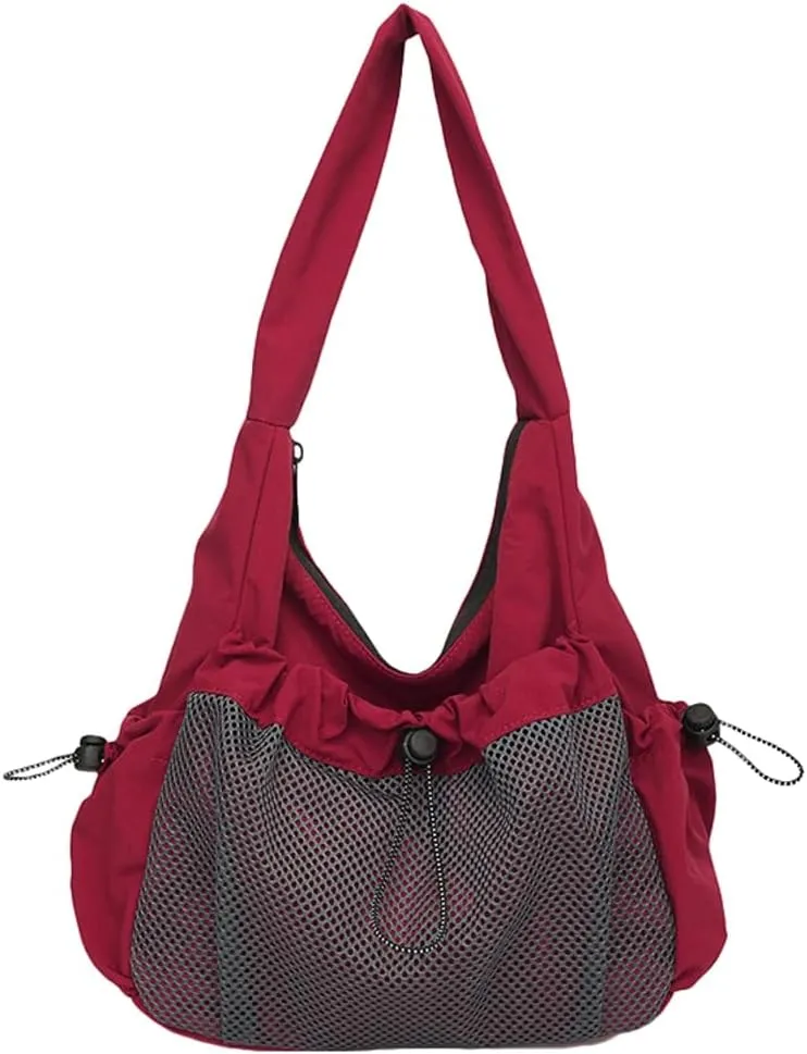 Womens Nylon Shoulder Bag Purse 2025 Trendy Lightweight Hobo Bag Soft Large Commute Tote Handbags for Travel Vacation