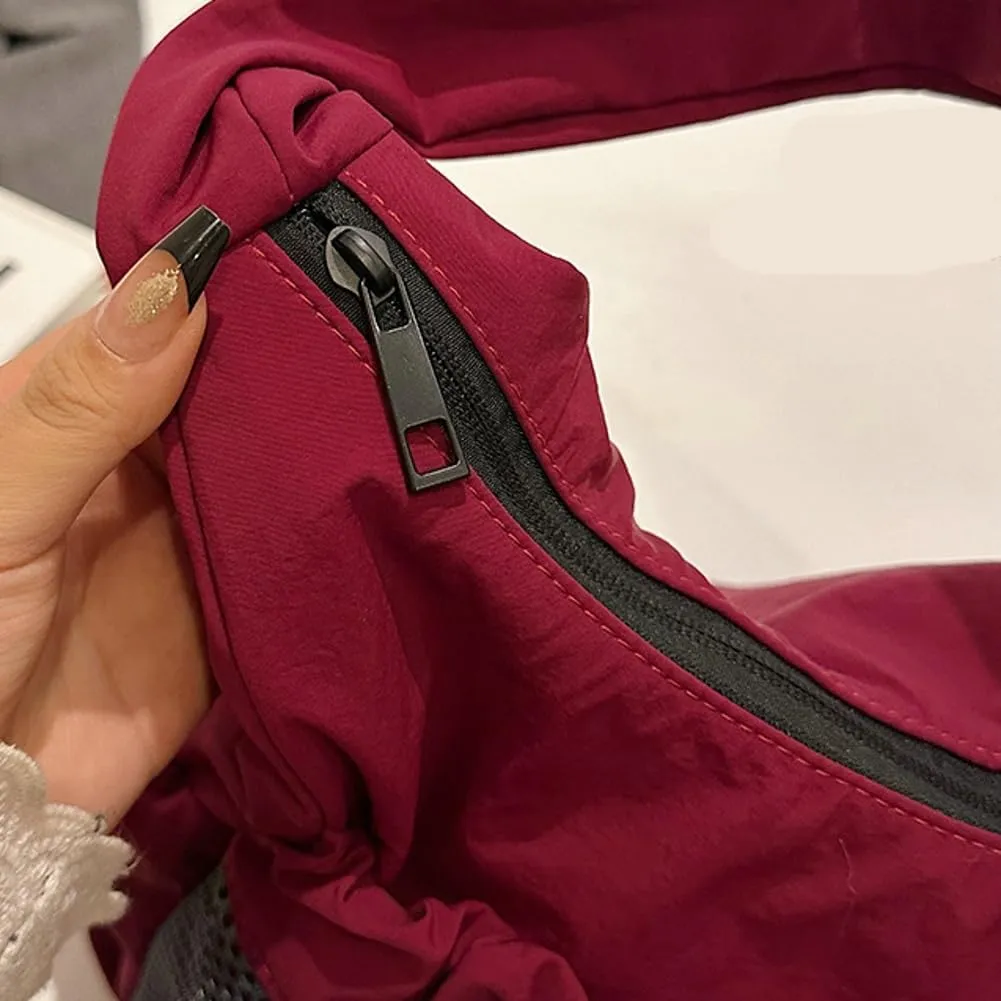 Womens Nylon Shoulder Bag Purse 2025 Trendy Lightweight Hobo Bag Soft Large Commute Tote Handbags for Travel Vacation