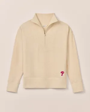 Women's Philadelphia Phillies Taylor Drop Shoulder Cotton 1/4 Zip
