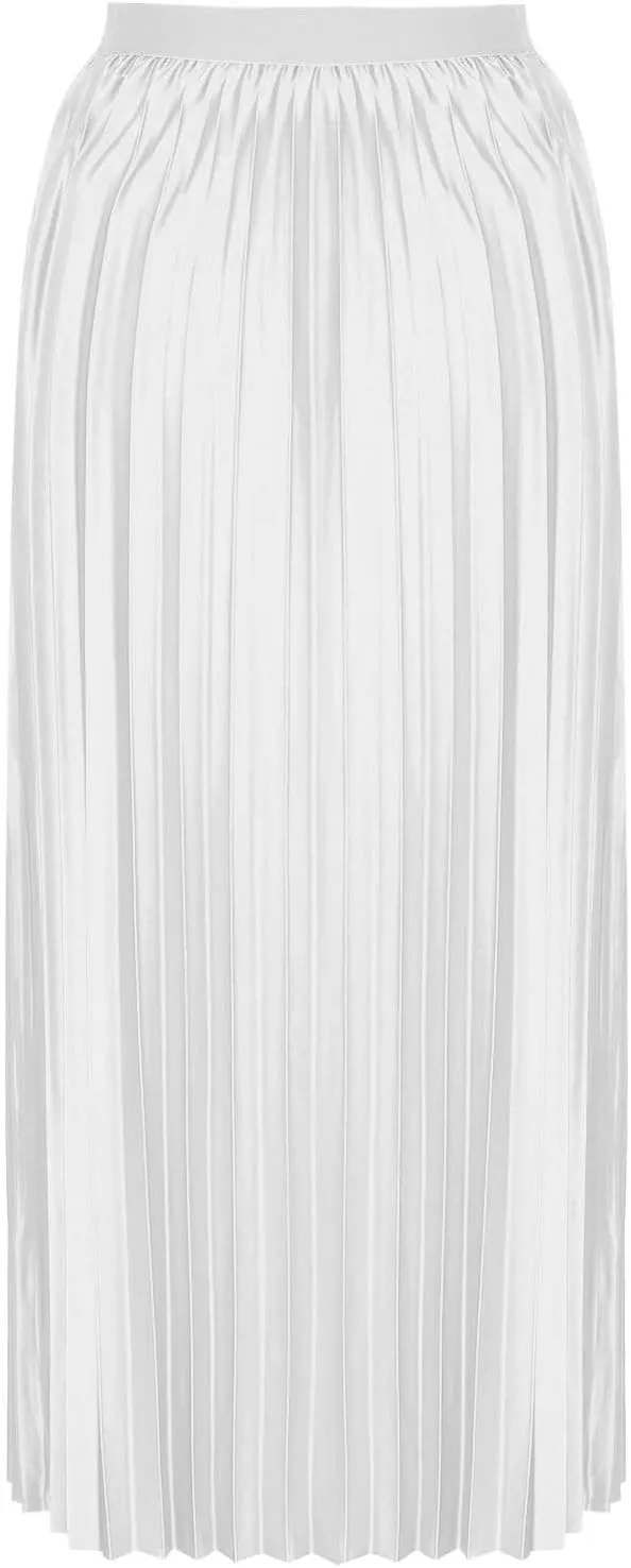 Womens Solid Color Swing Flowy Skirt High Waist Midi Long Shirring Pleated Skirts High Waisted A Line Elegant Skirts