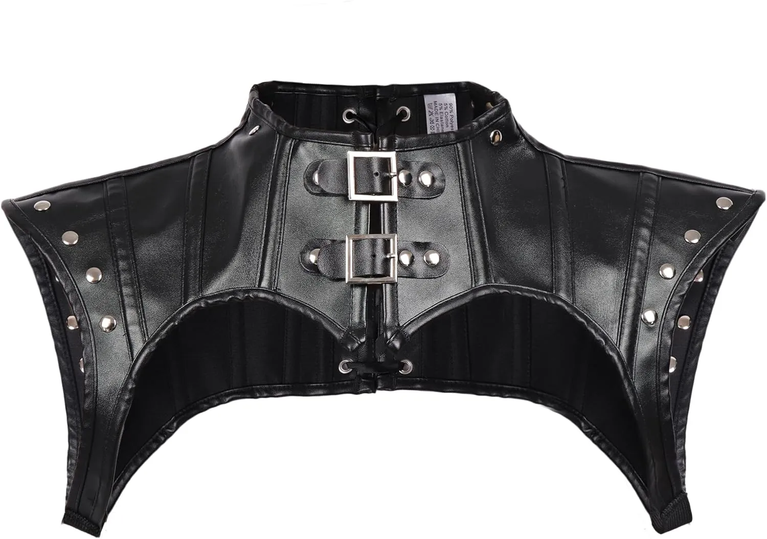 Women's Steampunk Shoulder Armor Goth Jacket Riveted PU Leather shoulder Armour Chest Outfit Cosplay