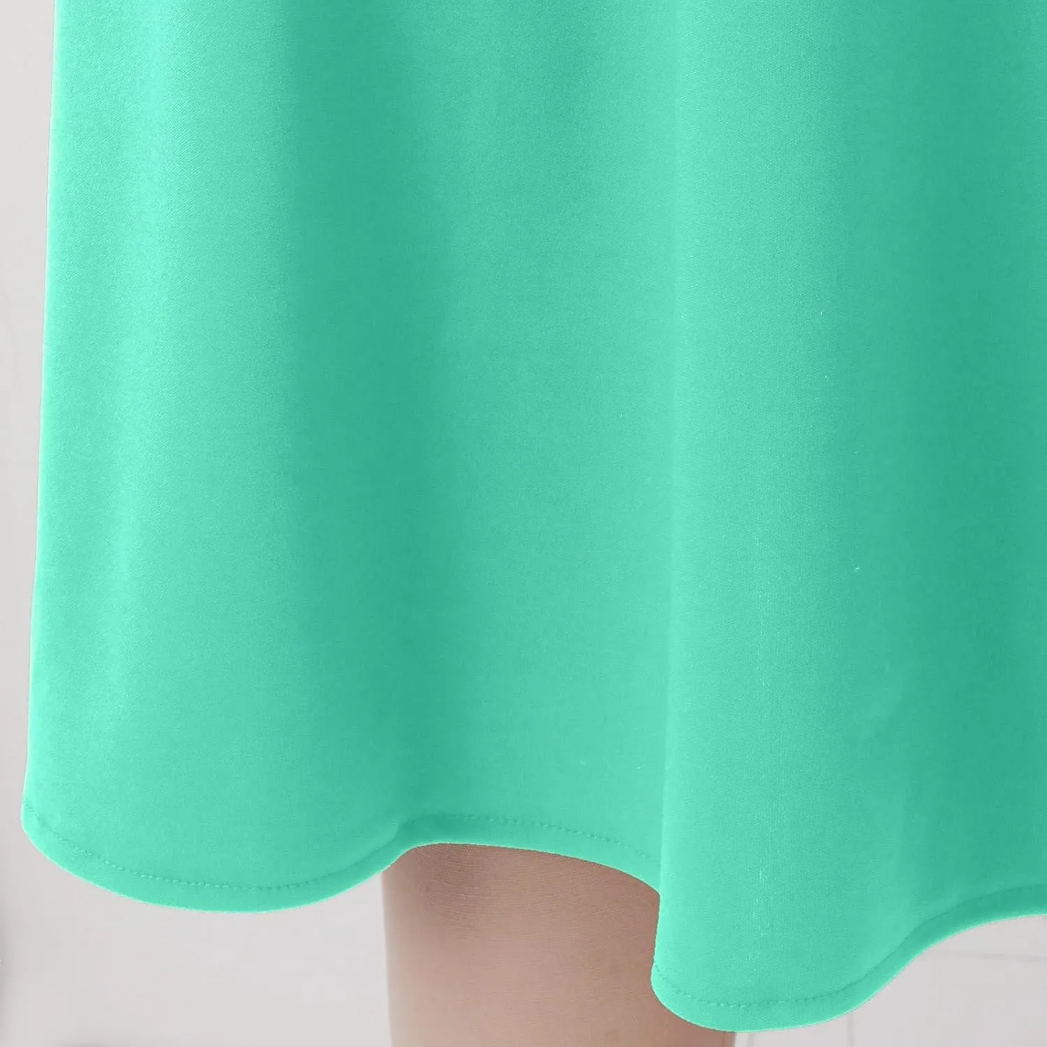 Women's Summer Boho Flowy Midi Skirt Lightweight Casual High Waisted Flared A Line Pull On Work Knee Length Skirts