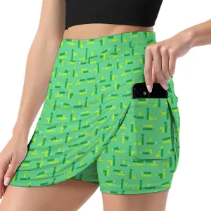 Women's Tennis Skirt Funny Pattern Athletic Golf Skorts for Woman with Pockets Summer Mini Skirts Workout Outfits