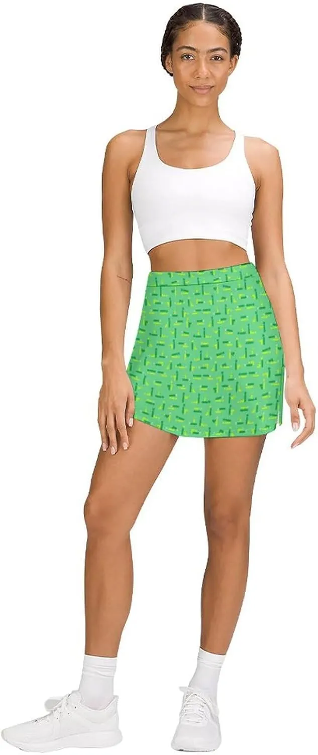 Women's Tennis Skirt Funny Pattern Athletic Golf Skorts for Woman with Pockets Summer Mini Skirts Workout Outfits
