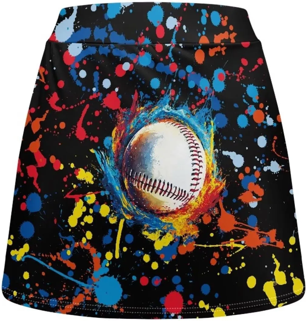 Women's Tennis Skirt High Waisted Golf Skirts A-Line Athletic Skorts Summer Workout Running Shorts with Pocket