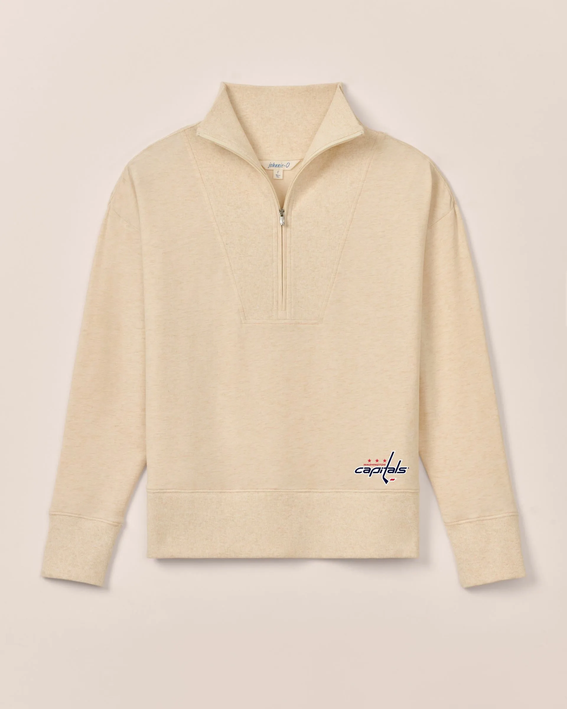 Women's Washington Capitals Taylor Drop Shoulder Cotton 1/4 Zip
